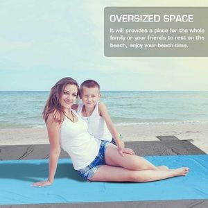 Esup Beach Blanket Sand Proof Oversized Waterproof 10'x 9 Beach Mat for 7 Adults